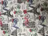 Cotton and linen printing, colorful squares undefined